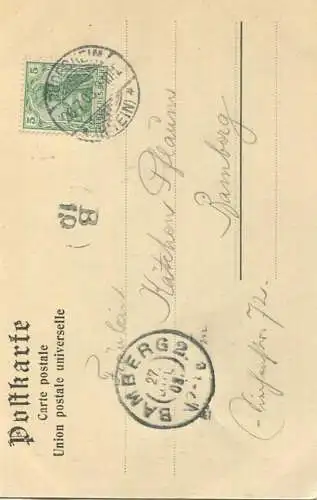 St. Goarshausen und die Katz - Verlag Edm. von König Heidelberg gel. 1903