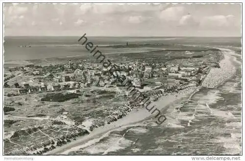 Nordseebad Wangerooge - Foto-AK - Luftbild - Verlag Schöning &amp; Co. Lübeck gel. 1961