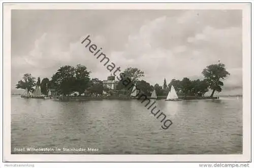 Insel Wilhelmstein im Steinhuder Meer - Foto-AK - Verlag Photohaus Wiegele Steinhude gel. 1954