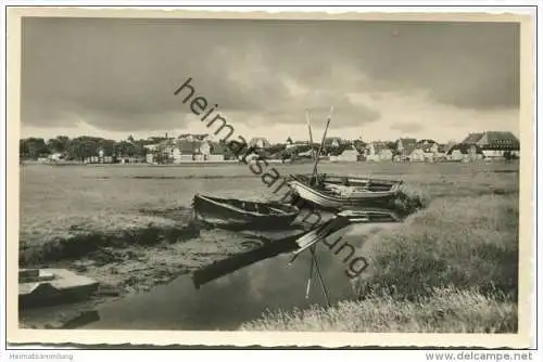 Nordseebad Norddorf auf Amrum - Blick vom Wattenmeer - Foto-AK - Verlag Johannes Quedens Norddorf