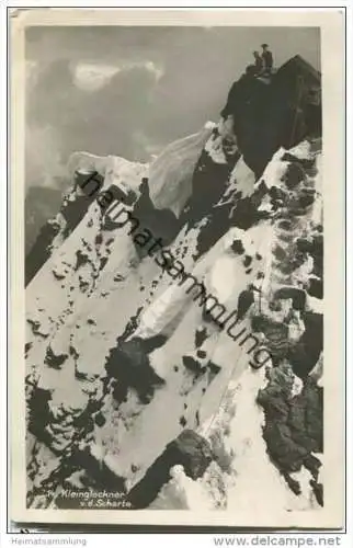 Klein-Glockner von der Scharte - Bergsteiger - Foto-AK