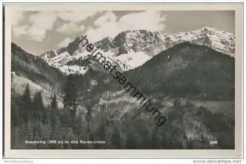 Koschutta - Karawanken - Foto-AK