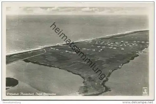 Ostseebad Neuendorf auf Hiddensee - Fliegeraufnahme - Foto-AK 1940 - Verlag Klinke &amp; Co. Berlin