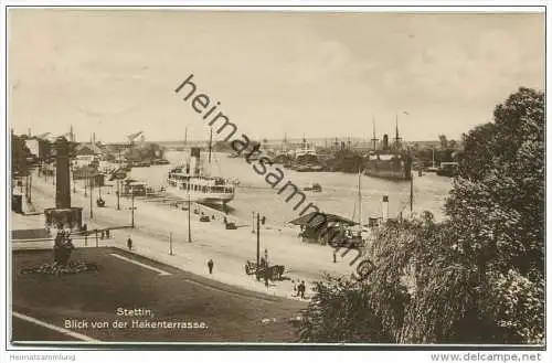 Stettin - Blick von der Hakenterrasse - Foto-AK - Verlag Trinks &amp; Co. GmbH Leipzig gel. 1927