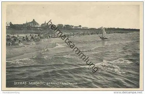 Seebad Misdroy - Strandpanorama - Verlag Siegmund Weil Stettin 30er Jahre