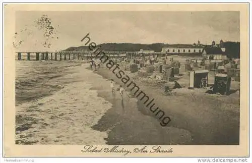 Seebad Misdroy Miedzyzdroje - Am Strande - Verlag Siegmund Weil Stettin gel. 1924