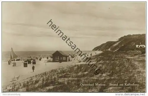 Ostseebad Misdroy - Strand am Kaffeeberg - Foto-AK 20er Jahre