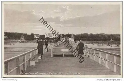 Ostseebad Misdroy - Kaiser-Friedrichbrücke - Verlag Foto-Zeibig Misdroy gel. 1928