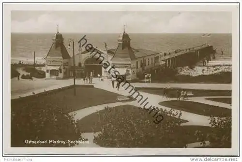 Ostseebad Misdroy - Seebrücke - Foto-AK - Verlag Julius Simonsen Oldenburg 20er Jahre