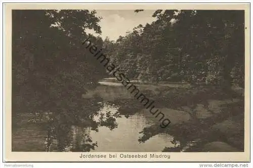 Jordansee bei Ostseebad Misdroy - Verlag Julius Simonsen Oldenburg 20er Jahre