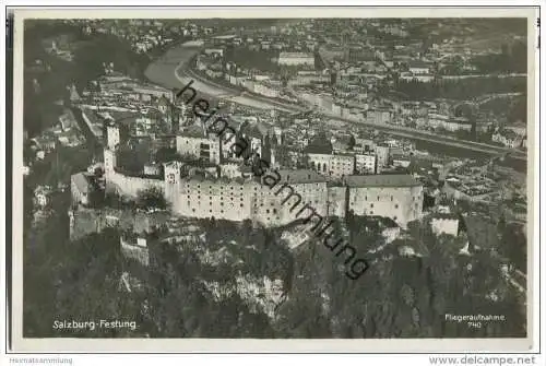 Salzburg - Festung - Fliegeraufnahme - Foto-AK