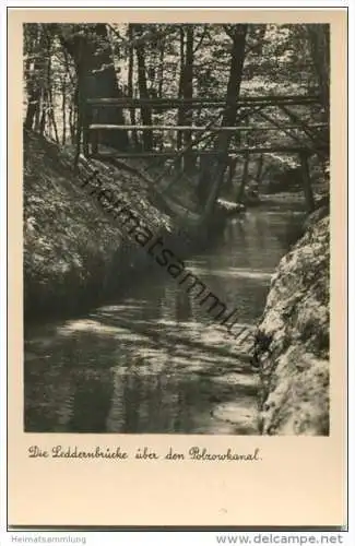 Die Leddernbrücke über den Polzowkanal - Foto-AK 1936 - Verlag Carl Schmutzler Inh. Ernst Schotte Neuruppin