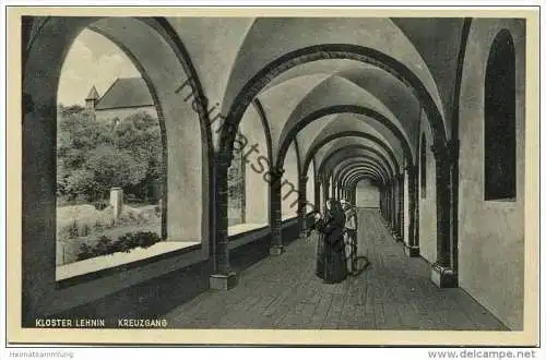 Kloster Lehnin - Kreuzgang - Verlag O. Habedank Brandenburg Havel 1930 - rückseitig 750 Jahre Stempel