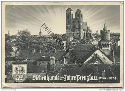 Prenzlau - Siebenhundert Jahre - Festpostkarte - AK Grossformat - Verlag Rudolf Lambeck Berlin gel. 1934
