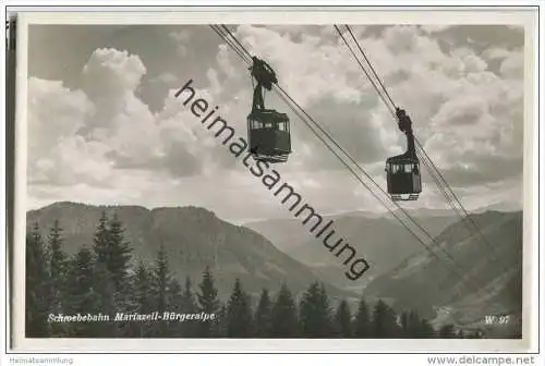 Schwebebahn Mariazell Bürgeralpe - Foto-AK