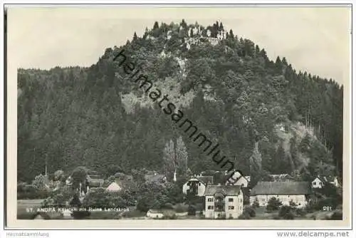 St. Andrä Kärnten - Ruine Landskron - Foto-AK
