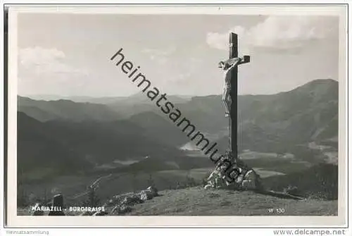 Mariazell - Bürgeralpe - Kreuz - Foto-AK