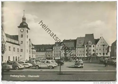 Freiberg - Obermarkt - Foto-AK Grossformat - Verlag Lichtbild-Schincke KG Zeitz