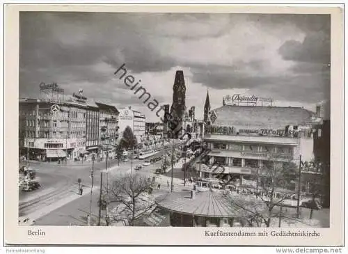 Berlin - Kurfürstendamm mit Gedächtniskirche - AK Grossformat 50er Jahre - Verlag M.W.B.