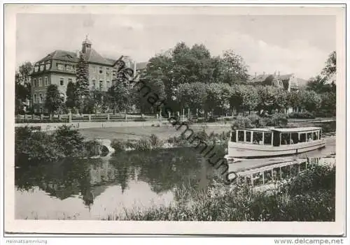 Bad Kissingen - Saale - Fahrgastschiff Kissingen - Foto-AK - Verlag Schöning &amp; Co. Lübeck gel. 1954