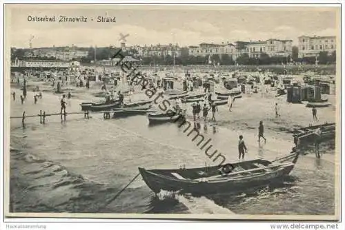 Ostseebad Zinnowitz - Strand - Verlag Carl Toussaint Zinnowitz gel. 1928