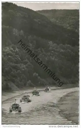 Betriebsfahrt bei Karlshafen - Foto-AK - Verlag Oberweserdampfschiffahrt Hameln