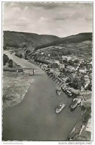 Betriebsfahrt bei Karlshafen - Foto-AK - Verlag Oberweserdampfschiffahrt Hameln