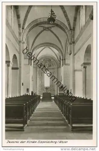 Lippoldsberg - Inneres der Kirche - Foto-AK - Verlag Foto-Fritz Karlshafen