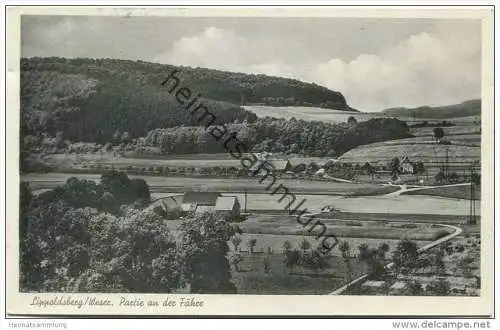 Lippoldsberg an der Weser - Partie an der Fähre - Verlag FOTU Karlshafen gel. 1956