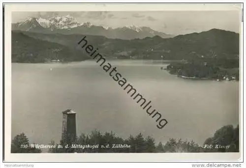 Wörthersee - Mittagskogel - Zillhöhe - Foto-AK