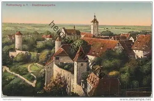Rothenburg - Stadtmauerpartie - Verlag Franz Hayer München
