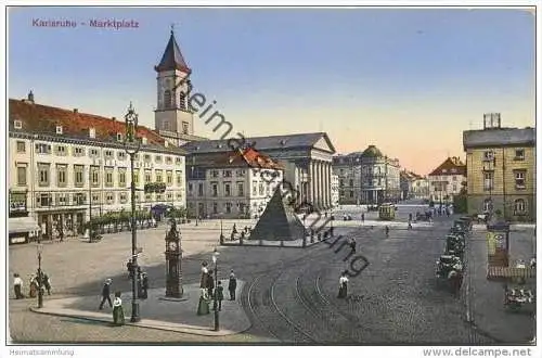 Karlsruhe - Marktplatz - Verlag Franz Hayer München