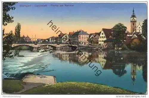 Stuttgart - Cannstatt - Partie am Neckar - Verlag Franz Hayer München
