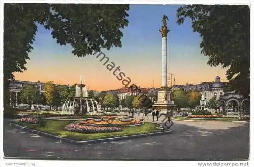 Stuttgart - Schlossplatz mit Jubiläumssäule - Verlag Franz Hayer München