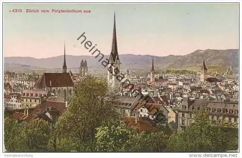 Zürich vom Polytechnikum aus - Edition Photoglob Zürich