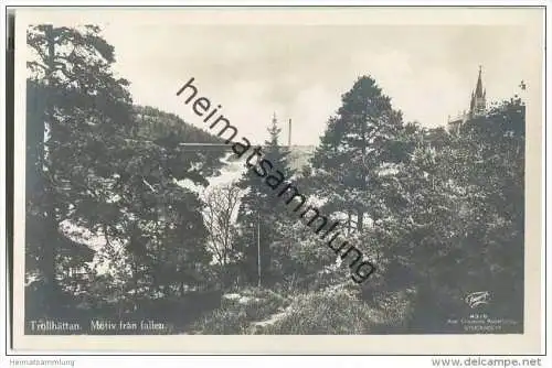 Trollhättan - Motiv fran fallen - Foto-AK