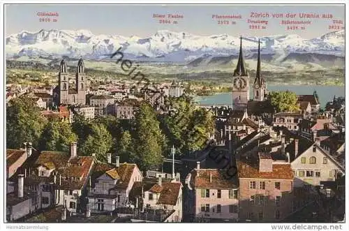 Zürich von der Urania aus - Edition Photoglob Zürich