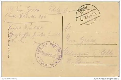 Warcq - Pont en fer - Feldpost gel. 1917