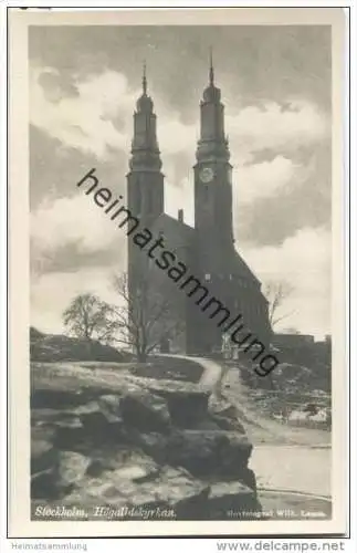 Stockholm - Högalidskyrkan - Foto-AK 20er Jahre
