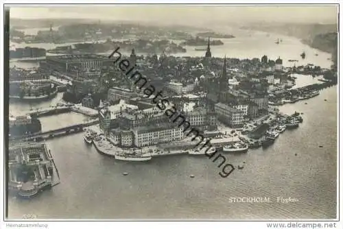 Stockholm - Flygfoto - Foto-AK 20er Jahre