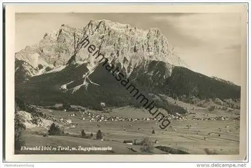 Ehrwald - Zugspitzmassiv - Foto-AK