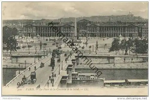 Paris - La Place de la Concorde et la Seine