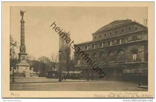 Paris - Place du Chatelet - Theatre Sarah Bernhardt 30er Jahre