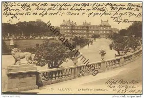 Paris - Le Jardin du Luxembourg - gel. 1909