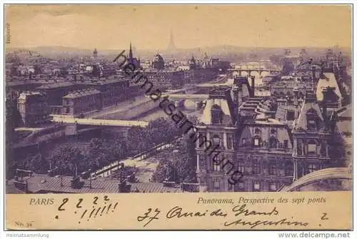 Paris - Panorama - Perspective des sept ponts