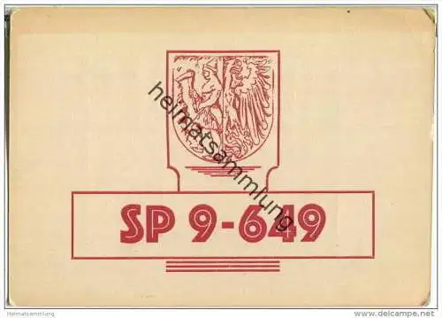QSL - QTH - Funkkarte - SP9-649 - Polska - Lisowicz - 1957