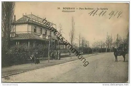 Roubaix - Parc Barbieux - La Laiterie - Rückseite beschrieben 1914