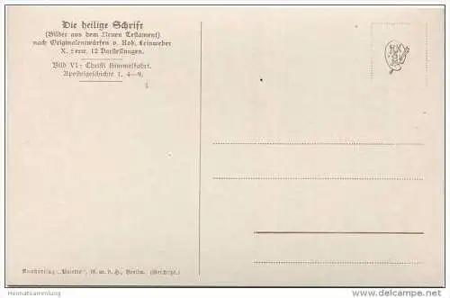 Die Heilige Schrift - Christie Himmelfahrt - Künstlerkarte R. Leinweber ca. 1910