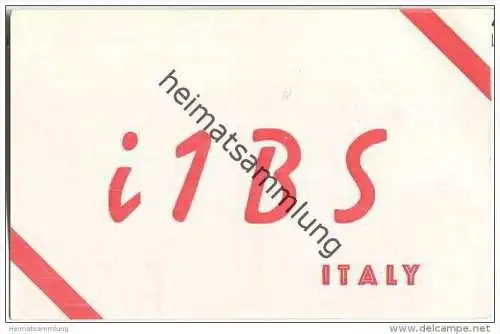 QSL - QTH - Funkkarte - I1BS - Italia - Mantova - 1959