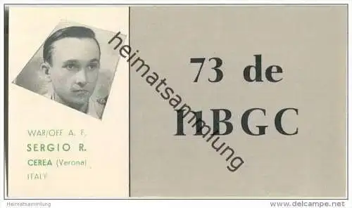 QSL - QTH - Funkkarte - I1BGC - Italia - Cerea - 1957